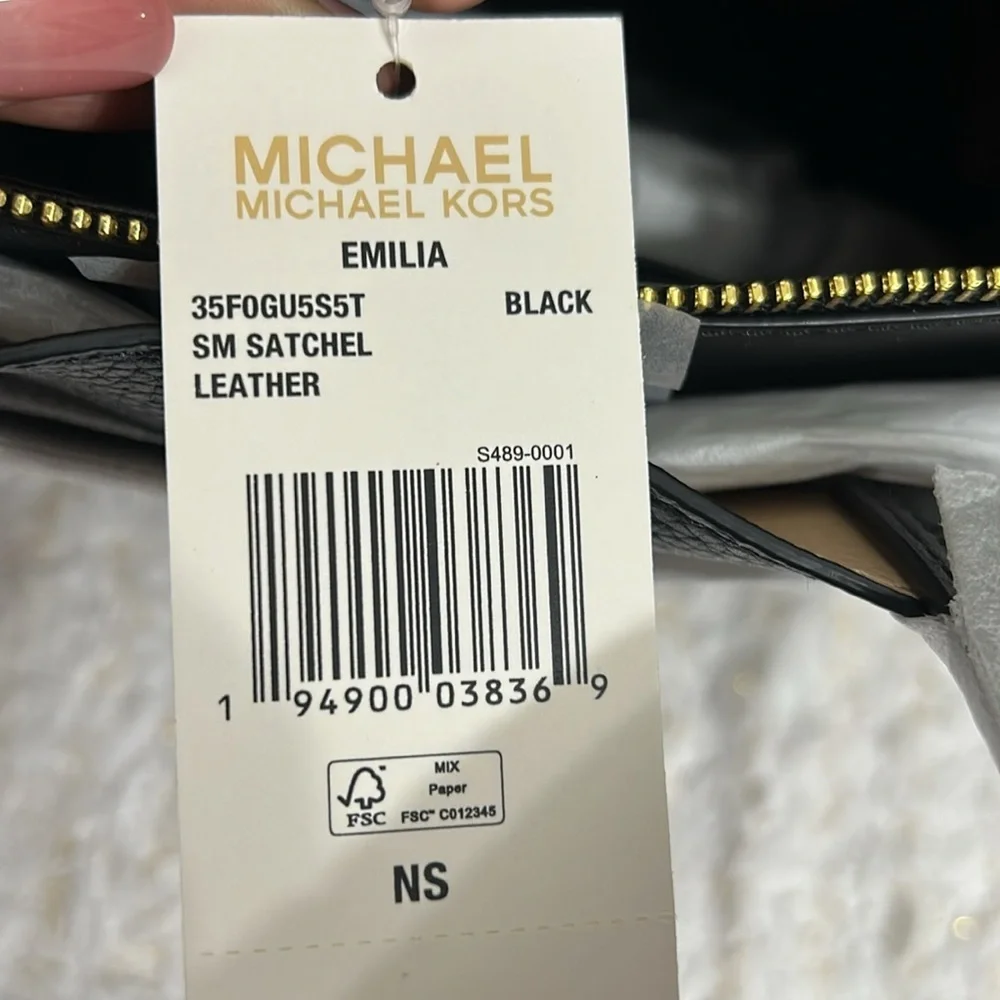 Michael kors Emilia Small Satchel - Black NWT